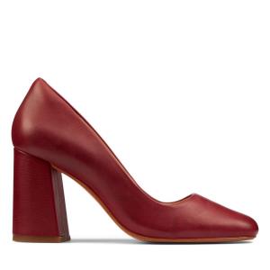 Clarks Sheer85 Court Women's Heels Shoes Red | CLK726LCV