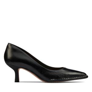 Clarks Thorna55 Court Women's Heels Shoes Black | CLK629XNE
