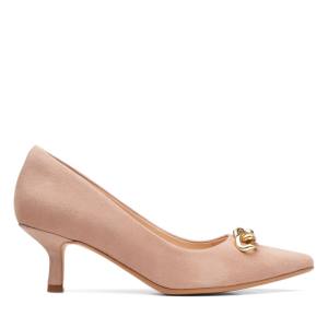 Clarks Violet55 Trim Women's Heels Shoes Beige | CLK987BHG